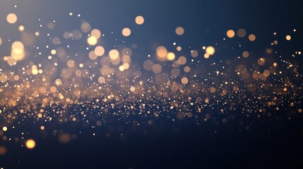 Poster - a beautiful bokeh light overlay with a gold dust trail effect perfect for adding a touch of elegance and sparkle to any design or creating a festive background or header