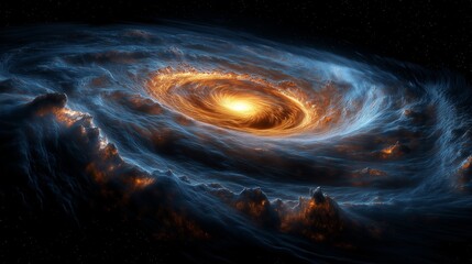 Wall Mural - Cosmic storm clouds forming in empty interstellar space full detail,generative ai illustration