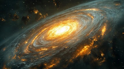 Wall Mural - Intergalactic storm forming in dark space sharp visuals,generative ai illustration