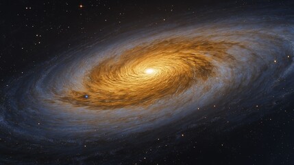 Wall Mural - Realistic simulation of galactic hurricane surrounded by stars,generative ai illustration