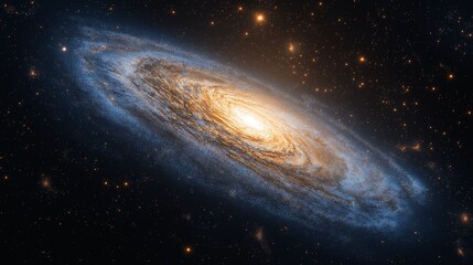 Wall Mural - Realistic simulation of galactic hurricane surrounded by stars,generative ai illustration