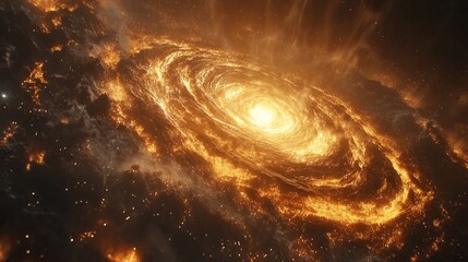 Wall Mural - Rotating galactic cluster surrounded by void high quality,generative ai illustration