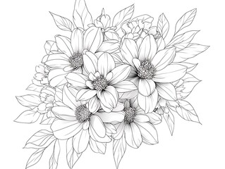  Elegant Floral Line Art