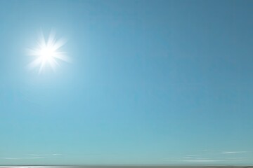 clear bright sky with sun