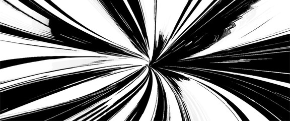 Poster - Vector distressed circular starburst texture and black overlay monochrome grunge