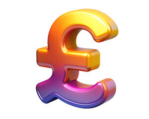 Poster - Golden Pound Sterling Currency Symbol With Gradient On Black Background Financial Illustration