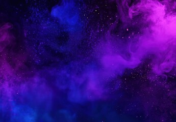 Wall Mural - Stunning Cosmic Nebula Swirling in Deep Blue and Purple Hues with Sparkling Stars

