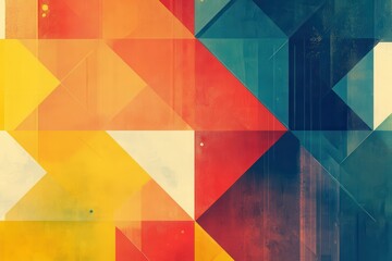 Poster - Dynamic geometric shapes for colorful data insights and contemporary design needs