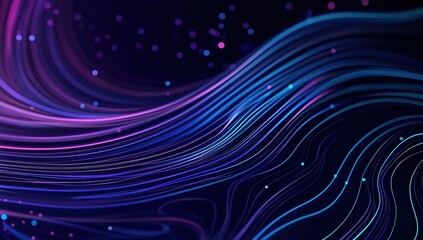 Wall Mural - dynamic flowing waves of colorful light creating a dreamlike atmosphere