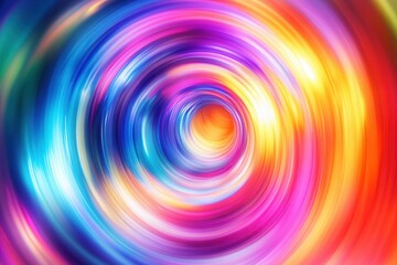 Poster - Colorful rainbow light patterns swirling in motion against a vibrant backdrop, perfect for creative designs celebrating diversity and joy, ideal for design enthusiasts and visual artists