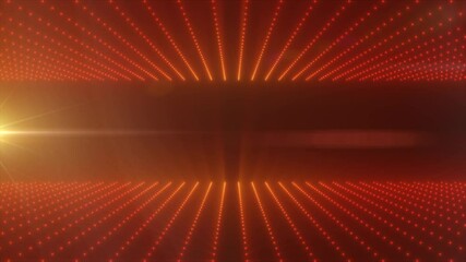 Poster - Abstract futuristic grid with red glowing points and golden light source, depicting digital technology and data visualization concepts, video in high quality 4k, motion design