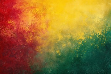 Poster - Warm gradient background with vibrant textures in red, yellow, and green perfect for eye-catching designs and creative projects in modern art or digital marketing