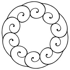 Poster - Spiraling Elegance, Ornate Circular Frame Design Element