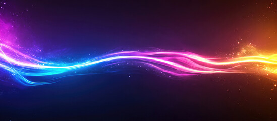Poster - Abstract Glowing Lines Colorful Background