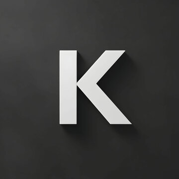 A bold sansserif uppercase letter K with