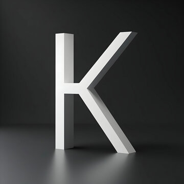 A bold sansserif uppercase letter K with
