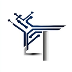 Fototapete - Modern Tech Tree: Digital Connectivity and Innovation in Abstract Design 