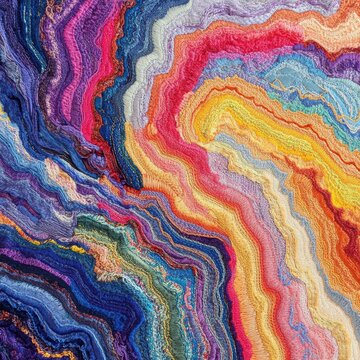 color thread pull, radiant ripple, background