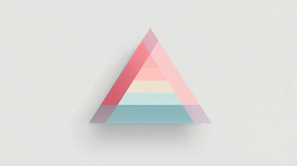 Aufkleber - Pastel colored triangle centered on a plain background