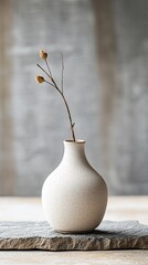 Poster - Minimalist ceramic vase with dried branch