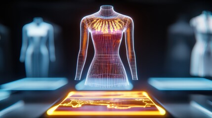 Poster - innovative fashion design process virtual studio 3d visualization interactive environment artistic p