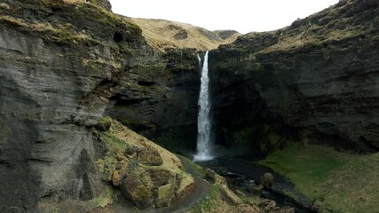 Wall Mural - Flying over the landscape of Iceland during daytime