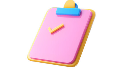 Poster - Clipboard with checkmark on white background