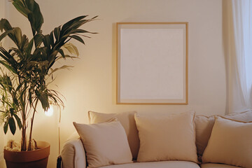 Poster - Minimalistic Interior Design with Natural Elements and Elegant Ceramic Decor, Generative AI