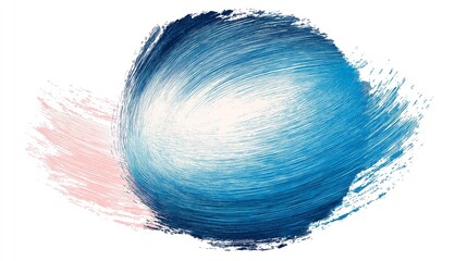 Poster - Soft circular brushstroke fading into blank space
