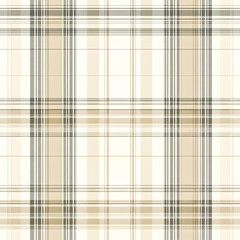 Poster - Timeless Plaid Pattern: A meticulously crafted seamless plaid pattern showcasing the timeless appeal of intersecting lines and soft, neutral tones that evoke a sense of elegance.
