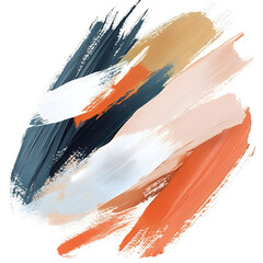 Poster - Abstract Paint Strokes: A vibrant and dynamic composition of layered paint strokes in warm and cool tones, creating a visually captivating abstract artwork.