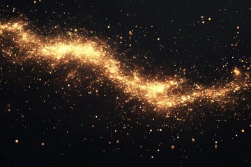Poster - Abstract gold particles stream