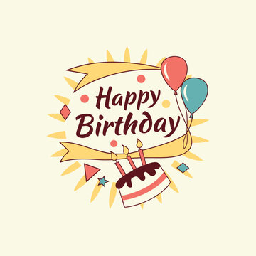 happy birthday vector 