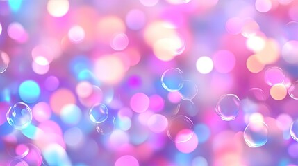 Poster - Colorful Abstract Background with Bokeh and Shiny Light Effects