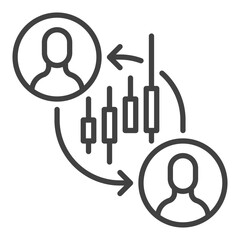 Poster - Online Trading vector outline icon or symbol