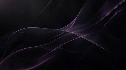 Aufkleber - Abstract Purple Waves on Dark Background for Modern Graphic Design
