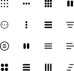 Poster - Hamburger menu flat icons. UI Website design elements. Navigation Icons for Mobile App and User Interface