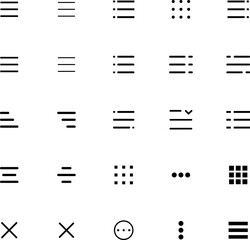 Poster - Hamburger menu flat icons. UI Website design elements. Navigation Icons for Mobile App and User Interface