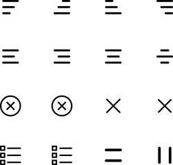 Poster - Hamburger menu flat icons. UI Website design elements. Navigation Icons for Mobile App and User Interface