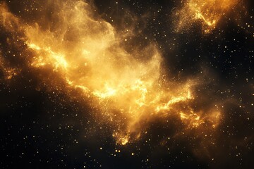 Wall Mural - golden nebula space design