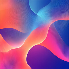 Poster - Abstract Fluid Art: A captivating display of abstract art, with flowing lines of vibrant, contrasting colors creating a visually striking and dynamic composition, full of fluidity and energy.