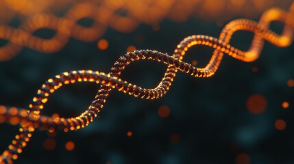 Poster - Abstract background featuring illuminated flowing strands resembling a dynamic and intricate wave pattern