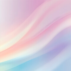 Poster - Pastel Wave Abstract: Soft, flowing pastel hues create a dreamy, abstract wave pattern. Perfect for backgrounds, websites, or designs needing a calming and elegant touch.