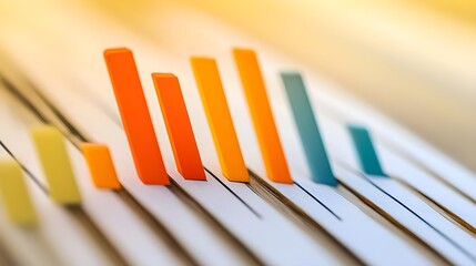 Poster - Supply level monitoring visualization abstract data analysis business insights creative environment close-up perspective