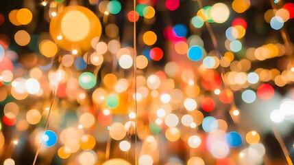 Poster - Dynamic fiber optic light display urban setting abstract photography vibrant environment close-up view