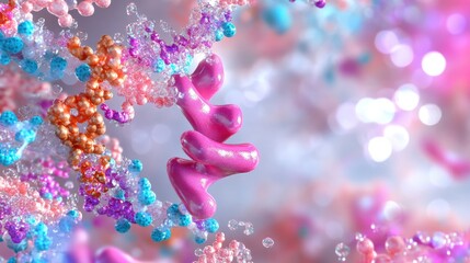 Poster - Colorful Abstract Representation of Molecular Structures in Science