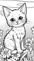  black cat with white background