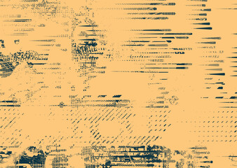 Poster - Background with glitch distorted grunge textures . grunge background texture with halftone dots, glitched shapes, textures and lines .Screen print vector background with grunge textured surface.