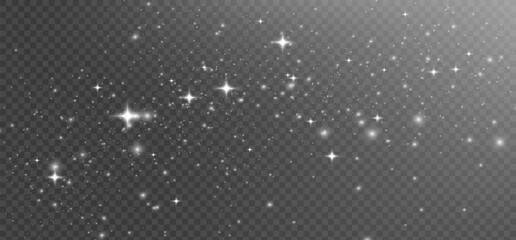 Wall Mural - bright glowing sparkles on a transparent background, resembling a starry or glittering effect