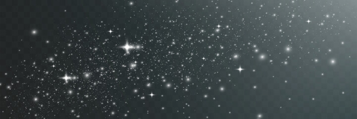 Wall Mural - bright glowing sparkles on a transparent background, resembling a starry or glittering effect